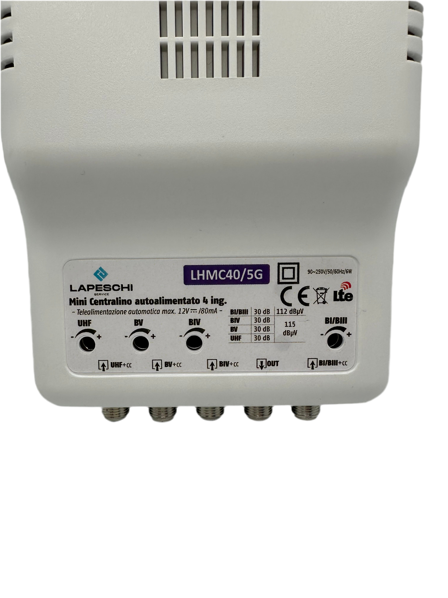 MINICENTRALINO AUTOALIMENTATO 30dB 115dBmv