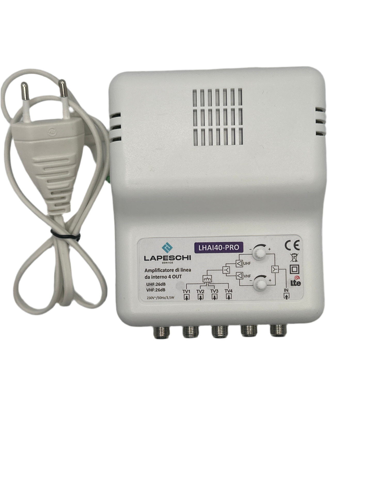 LHAI40PRO/5G Amplificatore da interno 4 uscite 26dB