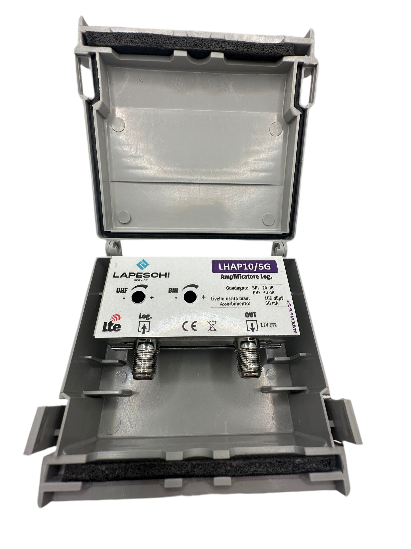 AMPLIFICATORE DA PALO log. (BIII 24dB+UHF30dB)