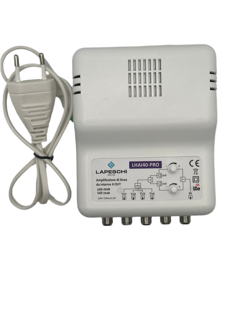 LHAI40PRO/5G Amplificatore da interno 4 uscite 26dB