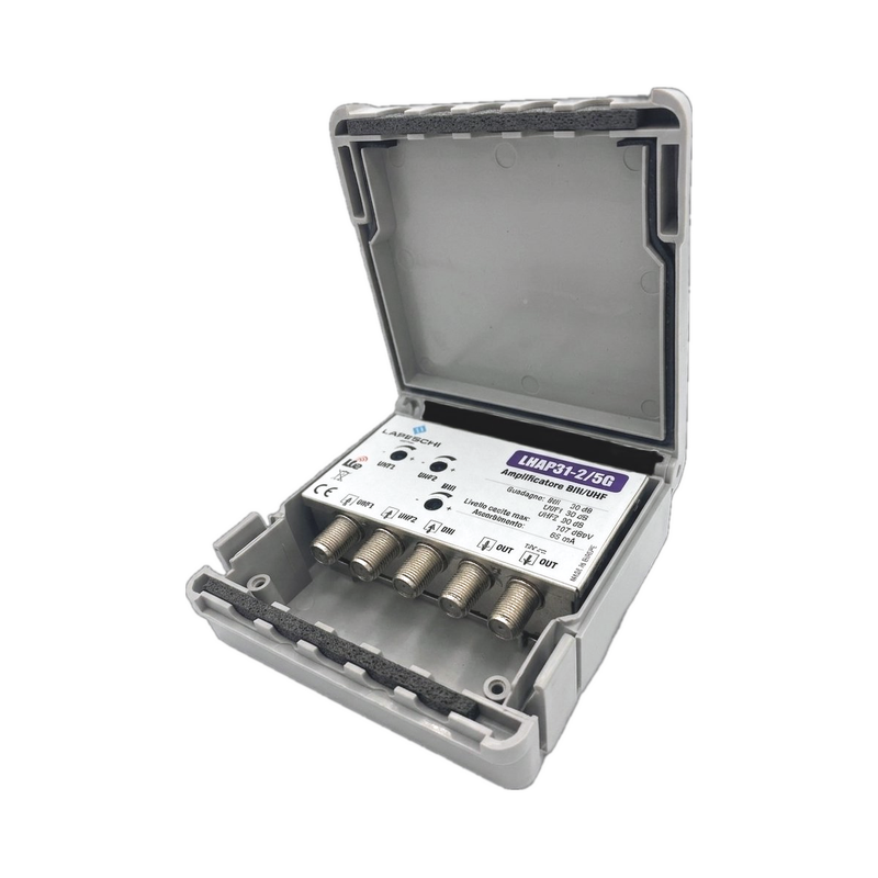 AP31/2 AMPLIFICATORE DA PALO 2 OUT BIII 20dB UHF1 20dB UHF2 20dB